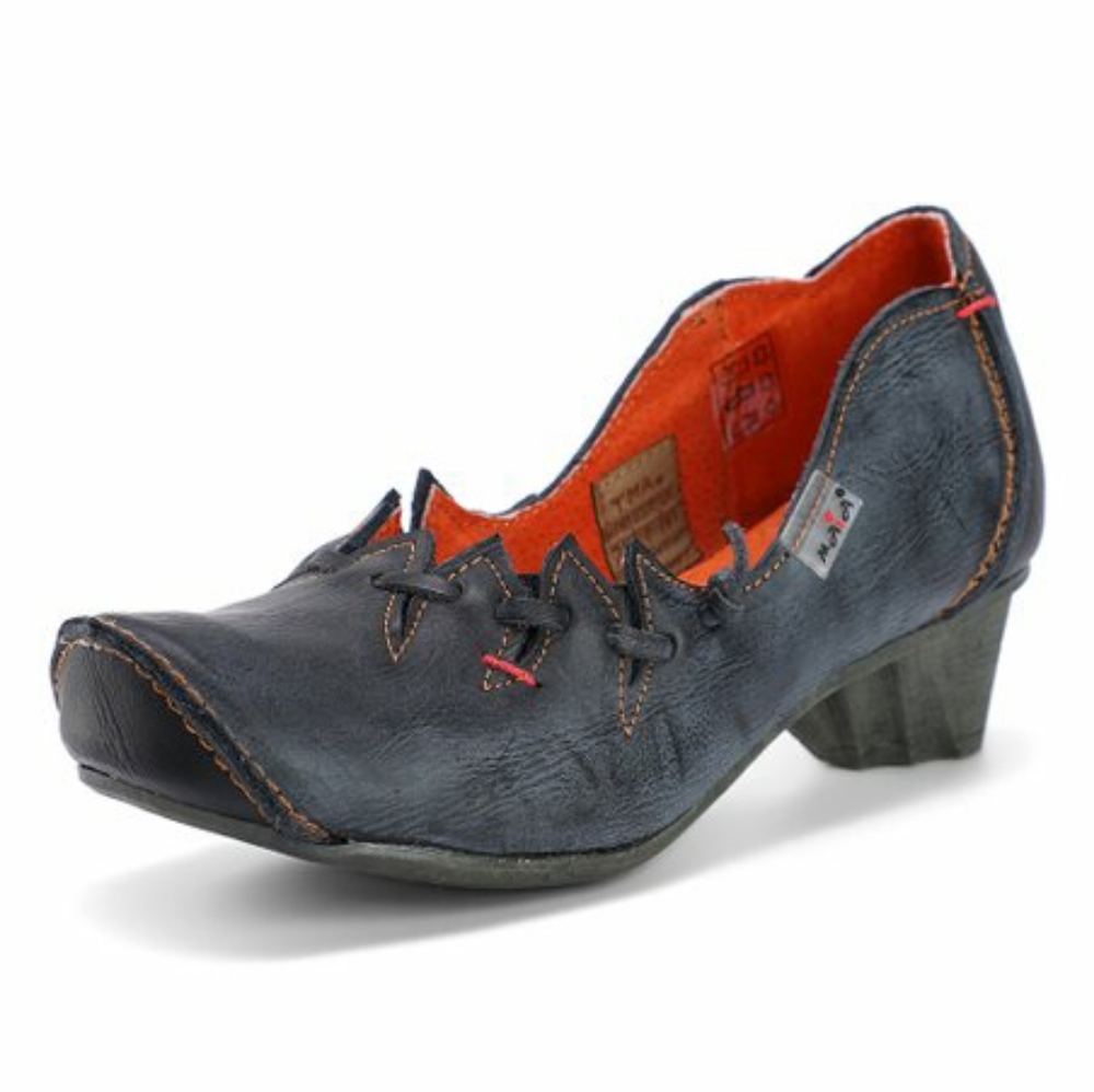 Tma Black Leather Distressed Loafer Women 9.5 M